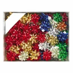 Scatola di fiocchi regalo colori assortiti - Polipropilene + poliestere, 100 fiocchi, 10 scatole