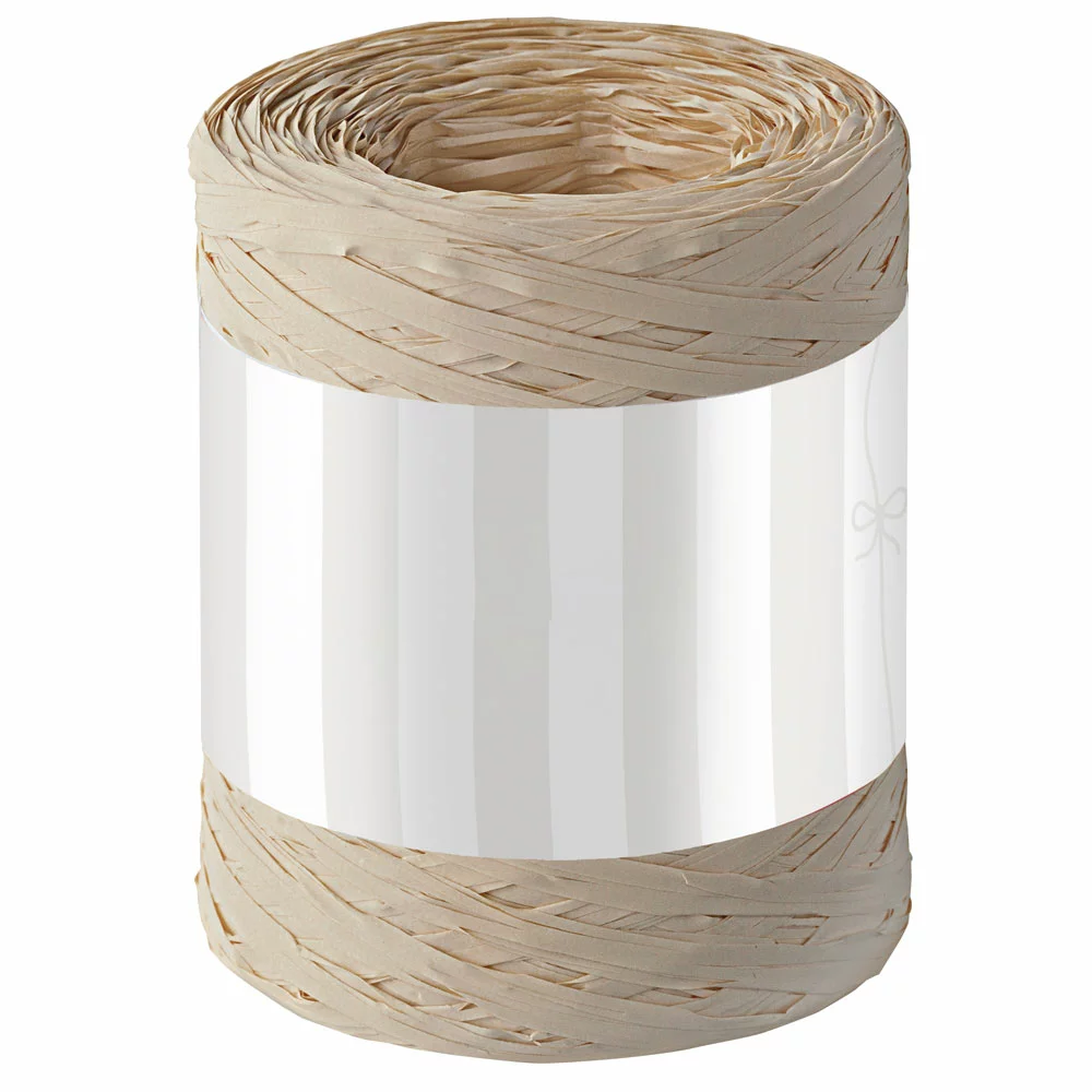 Nastri rafia colore Avorio - 200x5mm, 12 pz