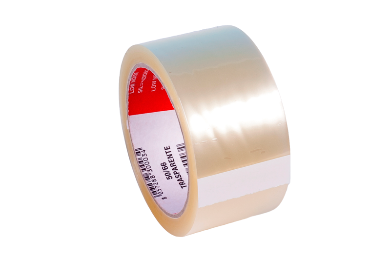 Nastro adesivo da imballaggio In Polipropilene Acrilico Silenzioso Trasparente - lungo 66mt, largo 25mm, spesso 48 micron, 72 pz
