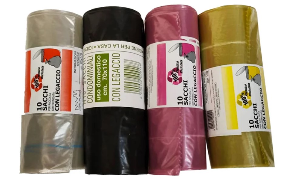 Colori sacchetti raccolta differenziata