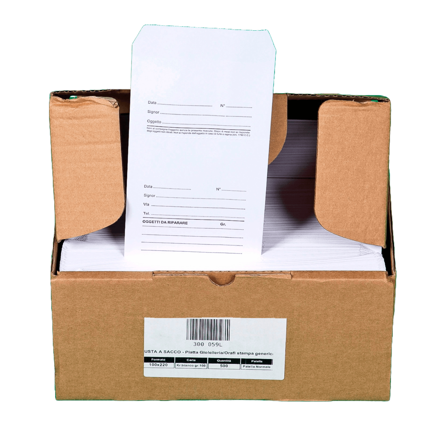 Busta a sacco per gioielleria